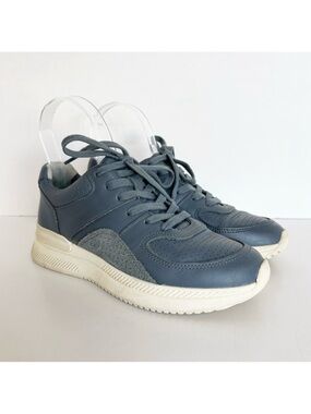 •EVERLANE• Tread: The Trainer Lace Up Sneaker Slate Leather Size 6 Sustainable‎